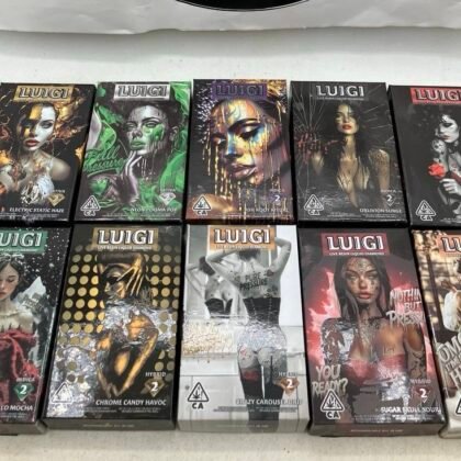 Luigi's 2G Disposables
(25+) pcs. $350 ($14 each)
(50) pcs. $650 ($13 each)
(100) pcs. $1,250 ($12.5 each)
Flavors
- Electric Static Haze
- Neon Plasma Pop
- Ash Root Ritual
- Oblivion Surge
- Voltage Bloom
- Halo Mocha
- Chrome Candy Havoc
- Crazy Carousel Drip
- Sugar Skull Sour
- Toxic Dream Fizz
2-day USPS and 3% money transfer is included in the price