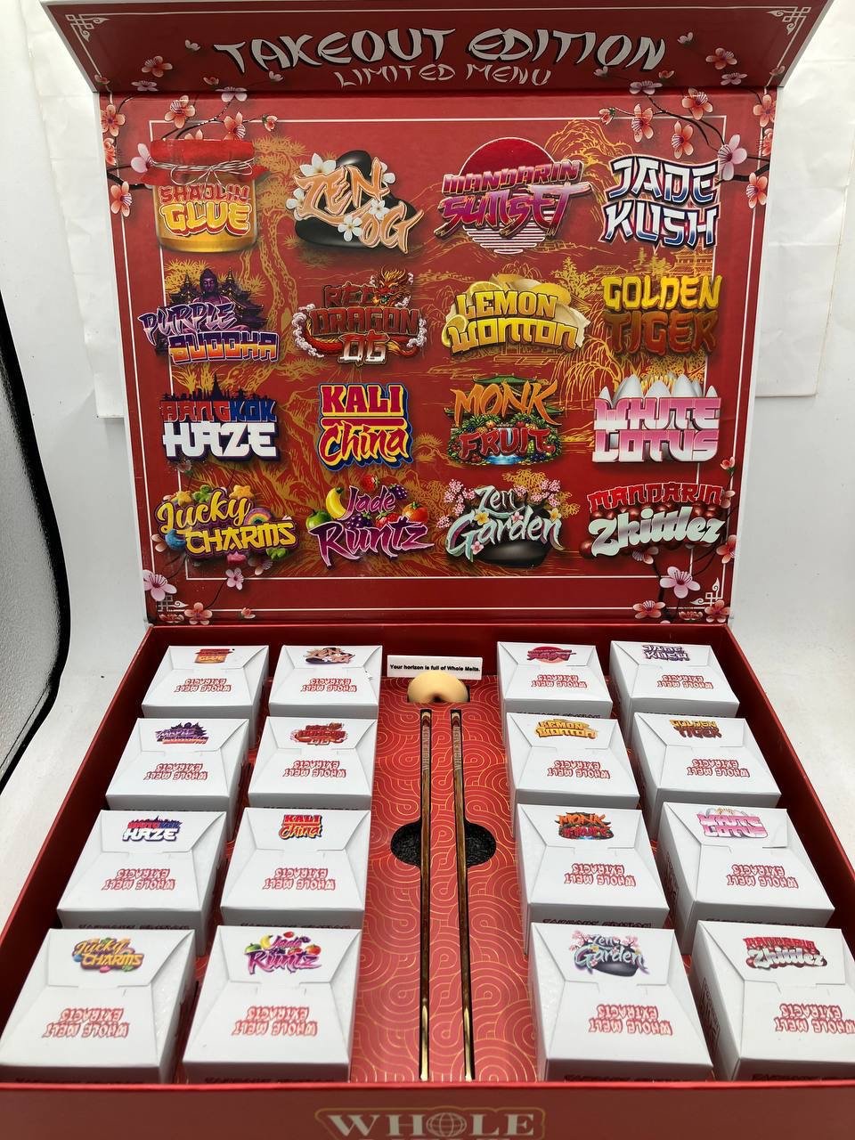 Authentic Whole Melts Live Resin Sugar
Takeout Edition
$1250 - P
$675 - HP
$400 - QP
$125 - Zip
Flavors
- Shaolin Glue
- Purple Buddha
- Bangkok Haze
- Lucky Charms
- Zen OG
- Red Dragon OG
- Kali China
- Jade Runtz
- Mandarin Sunset
- Lemon Wonton
- Monk Fruit
- Zen Garden
- Jade Kush
- Golden Tiger
- White Lotus
- Mandarin Zkittlez
Shipping and money transfer is included in price.